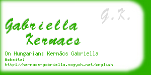 gabriella kernacs business card
